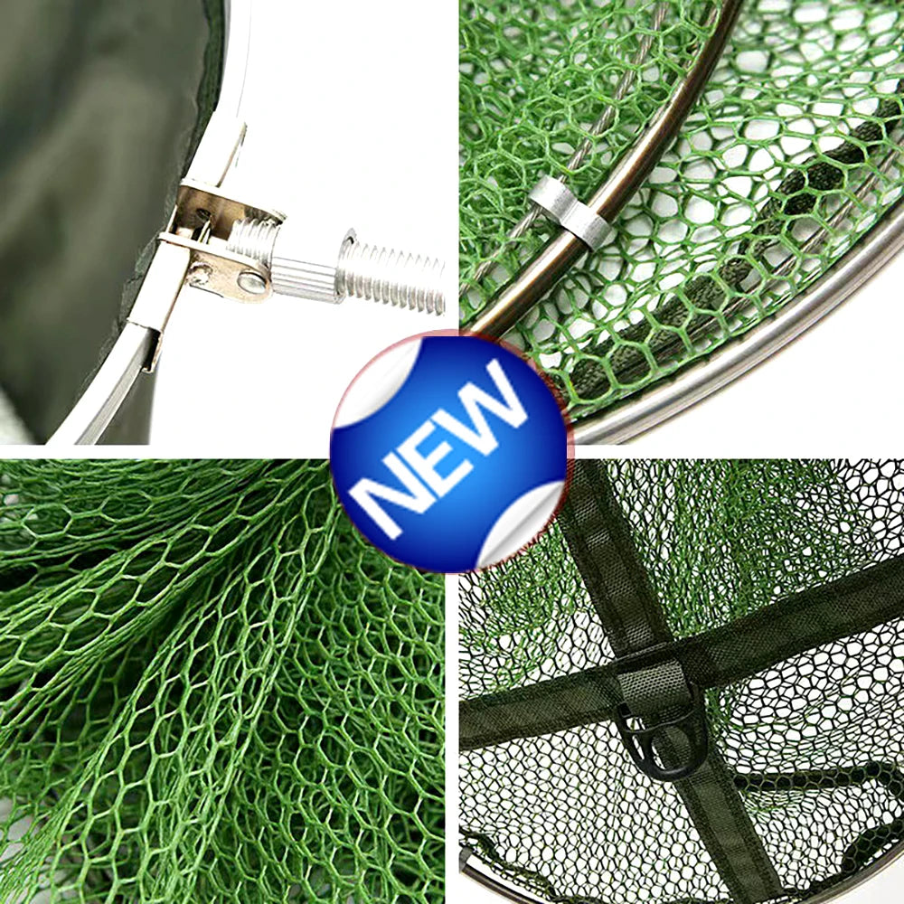 50kg Load Fishing Care Net Stainless Steel Collapsible Fish Basket Dip Nets To Keep Fish Alive in Water Large Storage Fyke Nets
