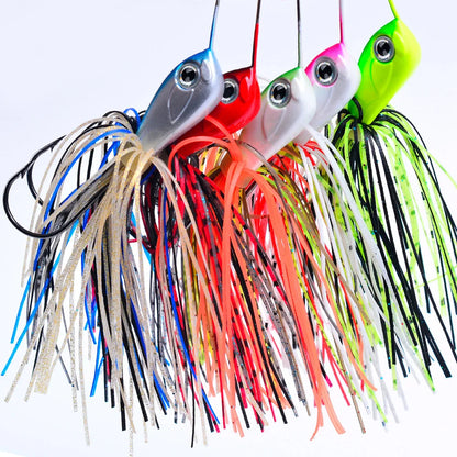 1pcs Bearded Lure Bait 10G 14G Wobblers for Bass Tassel Spinnerbait Metal Sequin Anti Hanging Bottom Biomimetic Fish Bait