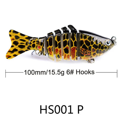 Multi Jointed Swimbait,Slow Sinking Segmented Bass Fishing Lure,Swimming Fishing Lure For Freshwater Saltwater,Fishing Bait Kit
