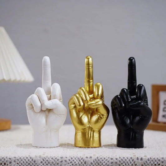Home Decoration Desktop Living Room Entrances Trendy Play Resin Crafts Cute Middle Finger Ins Style Room Decor Hip Hop