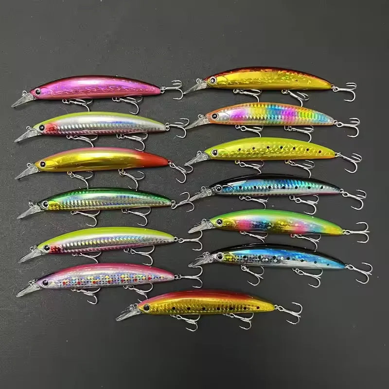 19g 110mm Floating Minnow Fishing Lures Seabass Trout Artificial Hard Bait Long Casting Wobblers Saltwater Freshwater Bass Bait