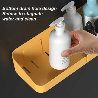 Bathroom  Kitchen Convenience Rack Shelf Makeup Storage Organizer Shower Shelf Cosmetics Shampoo Rack  Wall Spice No Drilling