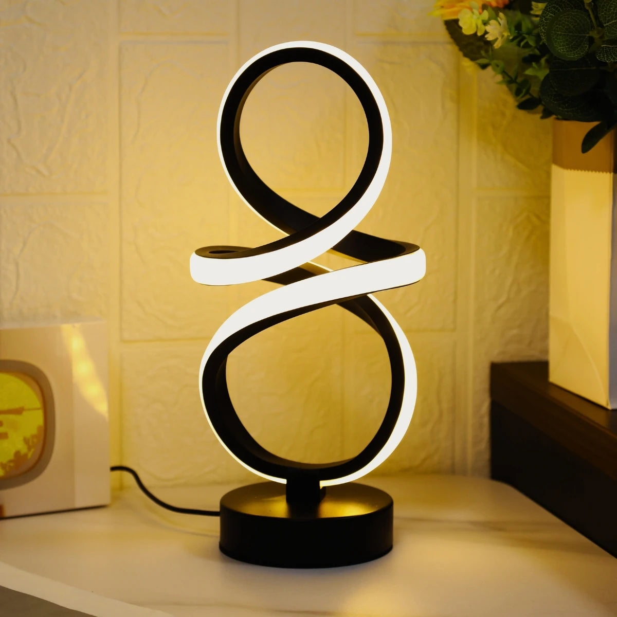 LED table lamp - dimmable bedside reading light, artistic decoration, suitable for bedrooms, study rooms, and living rooms