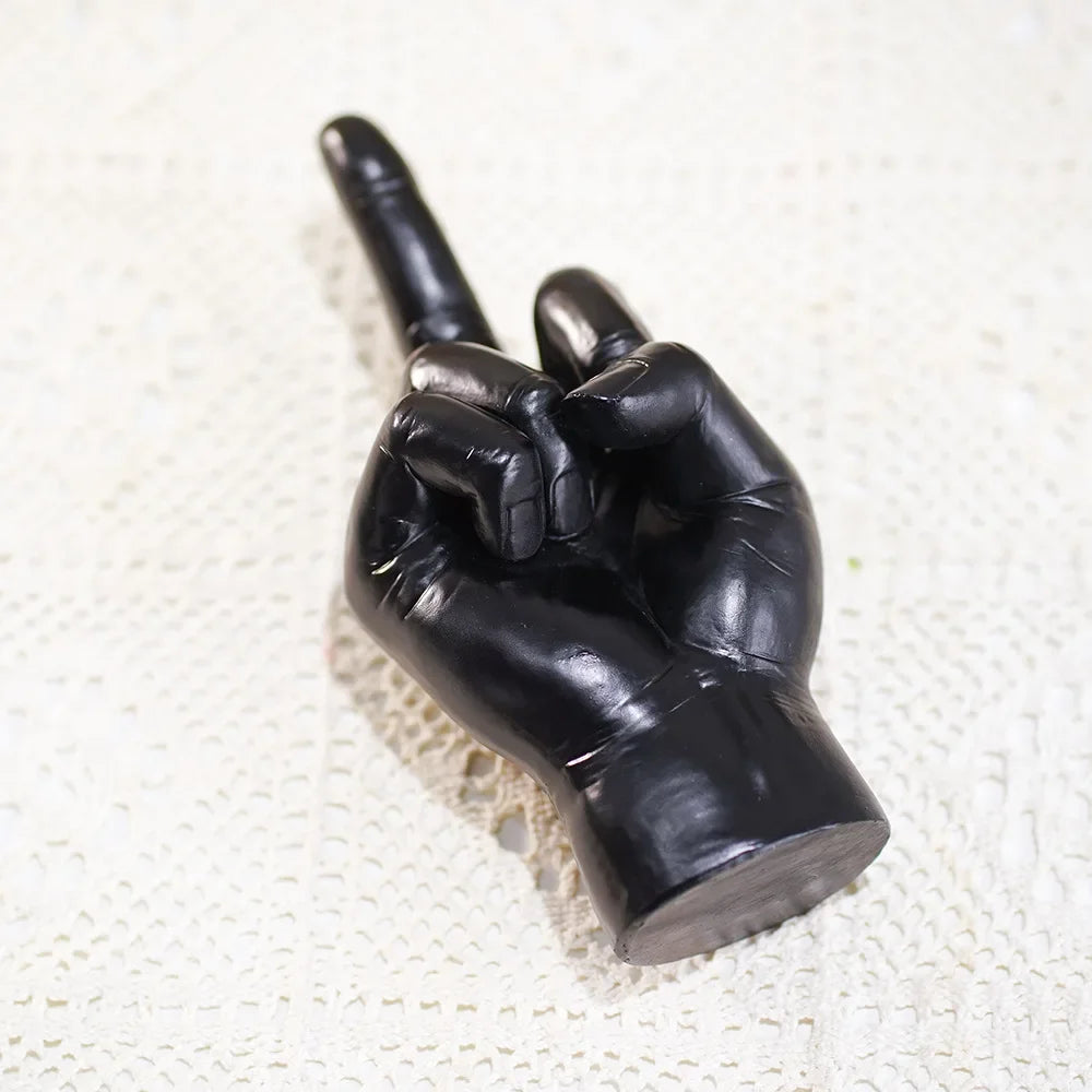 Home Decoration Desktop Living Room Entrances Trendy Play Resin Crafts Cute Middle Finger Ins Style Room Decor Hip Hop