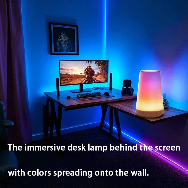 Table Lamp Bedside Light For Bedroom  Color Modes Remote Control Touch Dimmable USB Rechargeable Portable Night Lamp