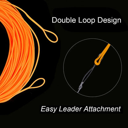 Fly Fishing Line 100FT/30.5M Weight Forward Floating Line 2 Loops 2F/3F/4F/5F/6F/7F/8F Fishing Line For Trout Fly Fishing Tackle