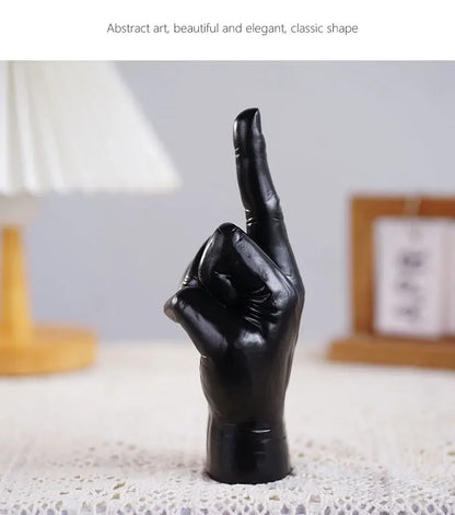 Home Decoration Desktop Living Room Entrances Trendy Play Resin Crafts Cute Middle Finger Ins Style Room Decor Hip Hop