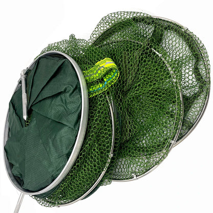 50kg Load Fishing Care Net Stainless Steel Collapsible Fish Basket Dip Nets To Keep Fish Alive in Water Large Storage Fyke Nets