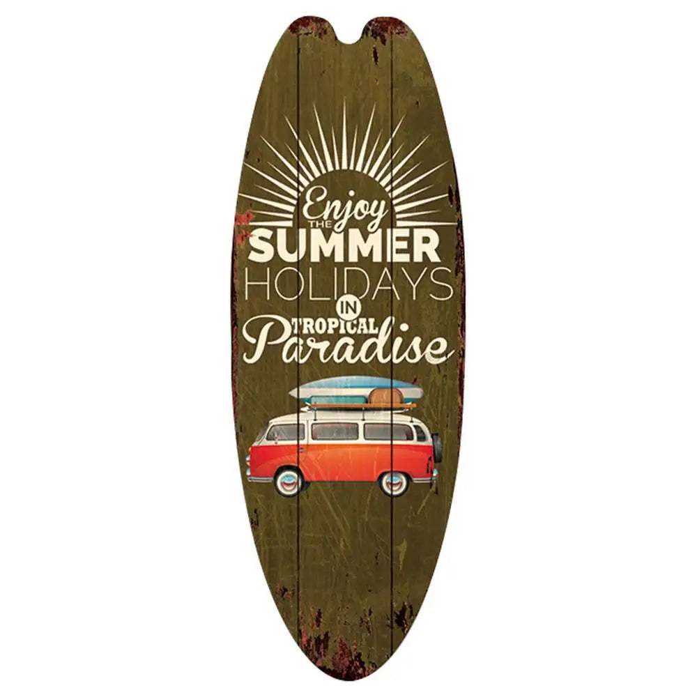 Wooden Surfboard Decor Home Wooden Surfboard Wall Sign Exquisite Appearance Wall Decoration For Home Decors Party Props And