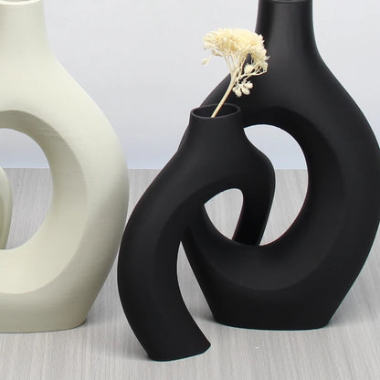 A Set of Bohemian Style Art Vases, Home Decoration Vases, Perfect Choice for Home and Office Decoration, Suitable for Living Room, Bedroom and Wedding Center Furnishings