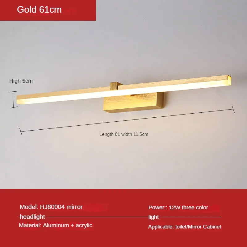 LED Bathroom Mirror Cabinet Light, Minimalist Mirror Front Light, Bathroom Wall Light, Indoor Decorative Lighting Wall Light