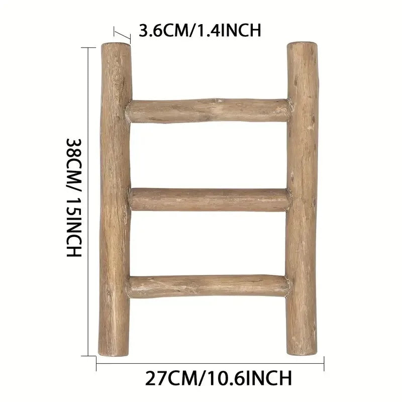Wooden Towel Racks, Wooden Ladder Home Decoration- Wooden Decorative Staircase for Kitchen and Bathroom Decor