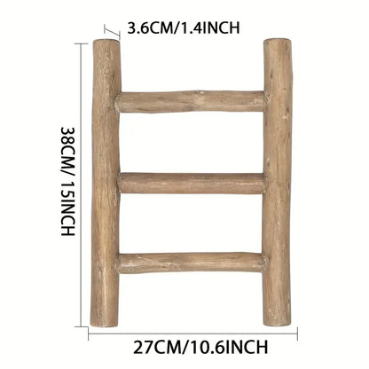 Wooden Towel Racks, Wooden Ladder Home Decoration- Wooden Decorative Staircase for Kitchen and Bathroom Decor
