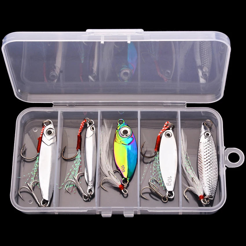 5pcs/lot Wobbler lures 3g/10g/15g Metal Vib Fishing Lure set Sinking Hard Metal VIB Sea Fishing Lures Artificial Pesca Bait