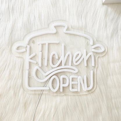 Kitchen Open Led Neon Sign, Kitchen Supplies Icon, Usb Powered, Used For Home Kitchen, Restaurant, Fast Food Business Decor.