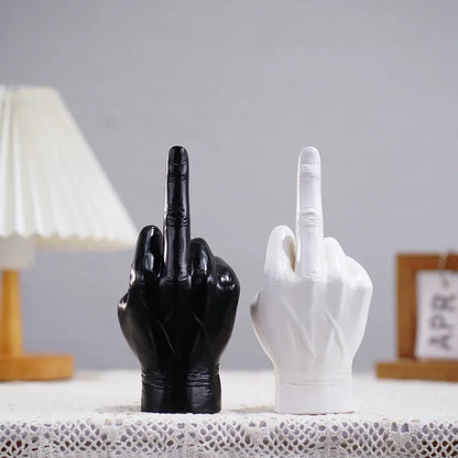 Home Decoration Desktop Living Room Entrances Trendy Play Resin Crafts Cute Middle Finger Ins Style Room Decor Hip Hop