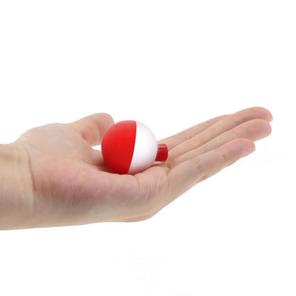 10pcs/Fishing Bobber lot 32mm / 1.25inch Fishing Bobber Floats Set Hard ABS Snap on Red White Push Button Round Buoy