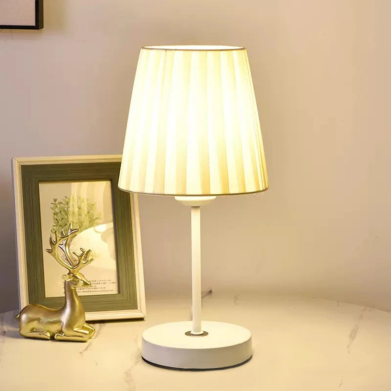 LED Table Lamps Study Bedroom Decoration Bedside Tables Rechargeable Light Touch Remote Control  Cloth Cover Reading Desk Lamp