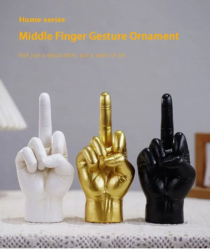 Home Decoration Desktop Living Room Entrances Trendy Play Resin Crafts Cute Middle Finger Ins Style Room Decor Hip Hop