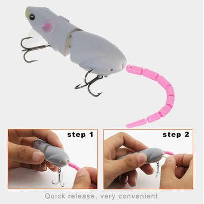 1PCS Swimbaits Mouse Lures Artificial Floating Surface 85mm/17g Wobblers Bionic Spro BBZ Rat Baits For Pike Fishing Pesca Bass