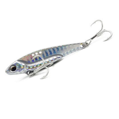1Pc Metal Vib Lure Weights 7g/14g/18g Long Shot Slots With BKK Reinforcing Hook Jig Artificial Bass Bait Deep Sea Fishing