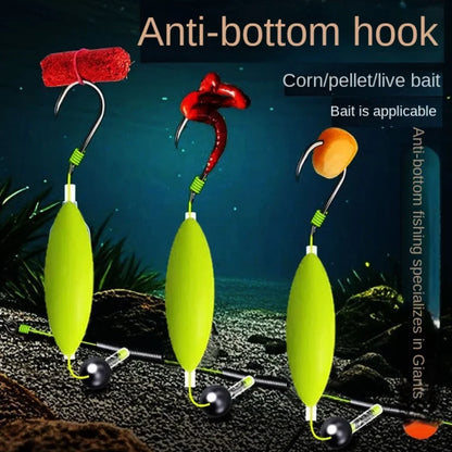 1Pc 4#7#9#12# Three Hook Fishing Hair Rigs Hook Suspension Anti Bottom Carp Fishing Hook Ready Made Pesca Carp Rigs Fishing Lure
