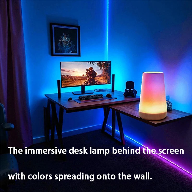 Table Lamp Bedside Light For Bedroom  Color Modes Remote Control Touch Dimmable USB Rechargeable Portable Night Lamp