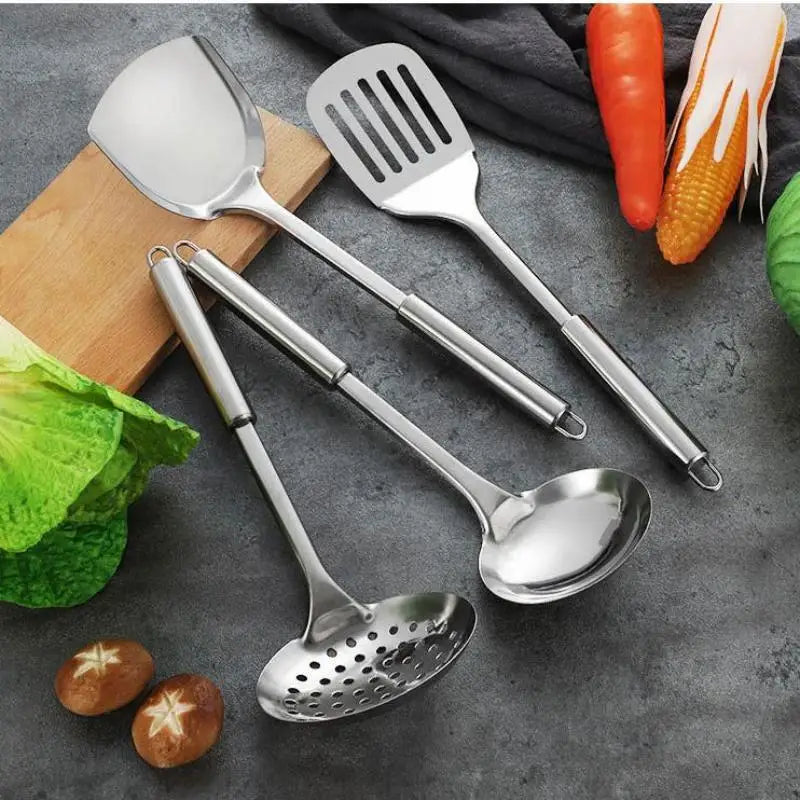 Kitchen Cookware Cooking Utensils Stainless Steel Shovel Soup Spoon Turner Utensils Dinnerware Cooking Tool Kitchen Gadgets