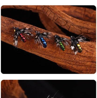 1pcs/5pcs/10pcs Sinking Wet Fly Fishing Lures Artificial Insects Hook Mosquito Micro Fly Flies Bait Bass Trout Lures Tackle
