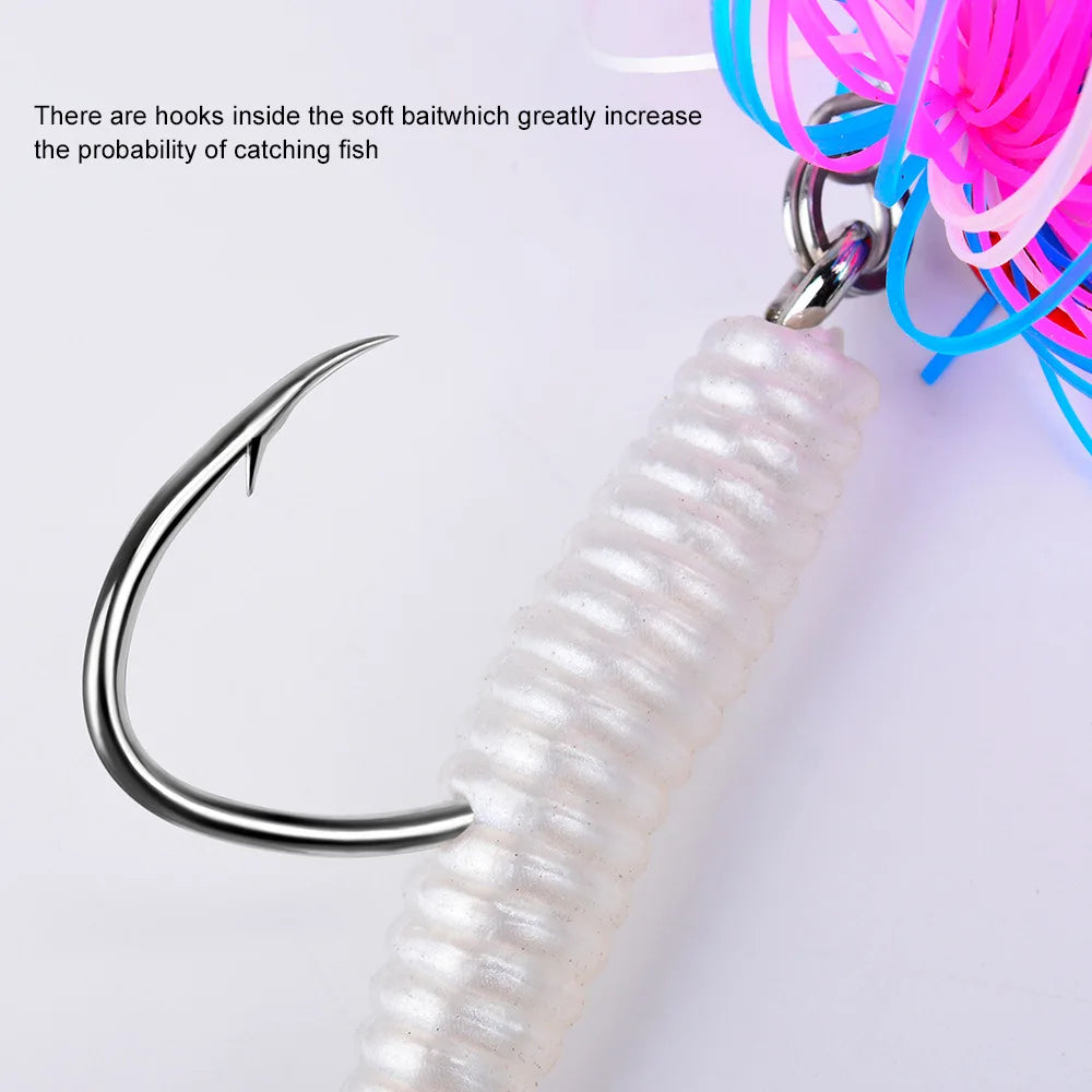 Jigging Head Bait 20g-100g Artificial Pike Fish Bait Bass Baits Blackfish Fishing Lure Wobbler Bladed Skirted Swim Saltwater Jig