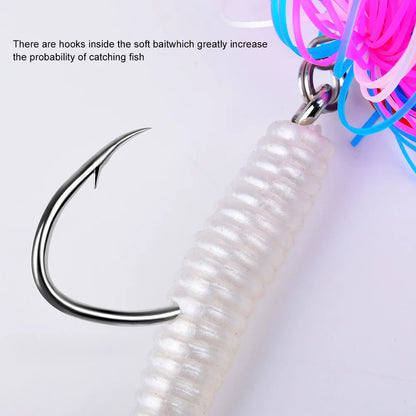 Jigging Head Bait 20g-100g Artificial Pike Fish Bait Bass Baits Blackfish Fishing Lure Wobbler Bladed Skirted Swim Saltwater Jig