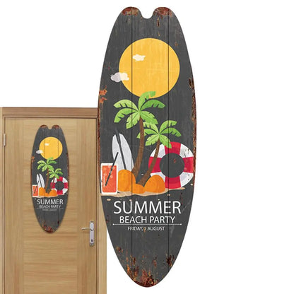 Wooden Surfboard Decor Home Wooden Surfboard Wall Sign Exquisite Appearance Wall Decoration For Home Decors Party Props And