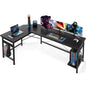 66"" L Shaped Gaming Desk, Corner Computer Desk, Sturdy Home Office Computer Table, Writing Desk, Larger Gaming Desk