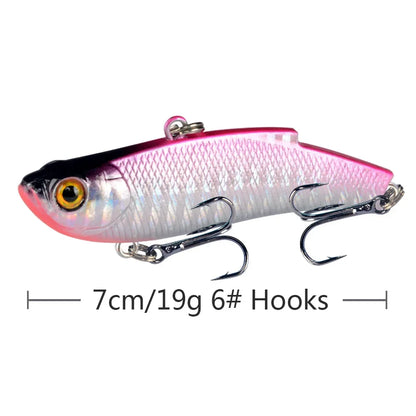 1pcs Fishing Lures 7cm 19g VIB Bait Artificial Make 5 Colors Available Bass Crankbait Wobblers Fishing Tackle Pesca.