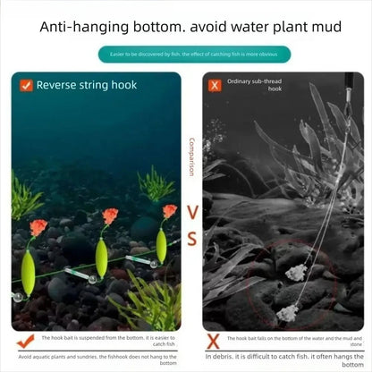 1Pc 4#7#9#12# Three Hook Fishing Hair Rigs Hook Suspension Anti Bottom Carp Fishing Hook Ready Made Pesca Carp Rigs Fishing Lure