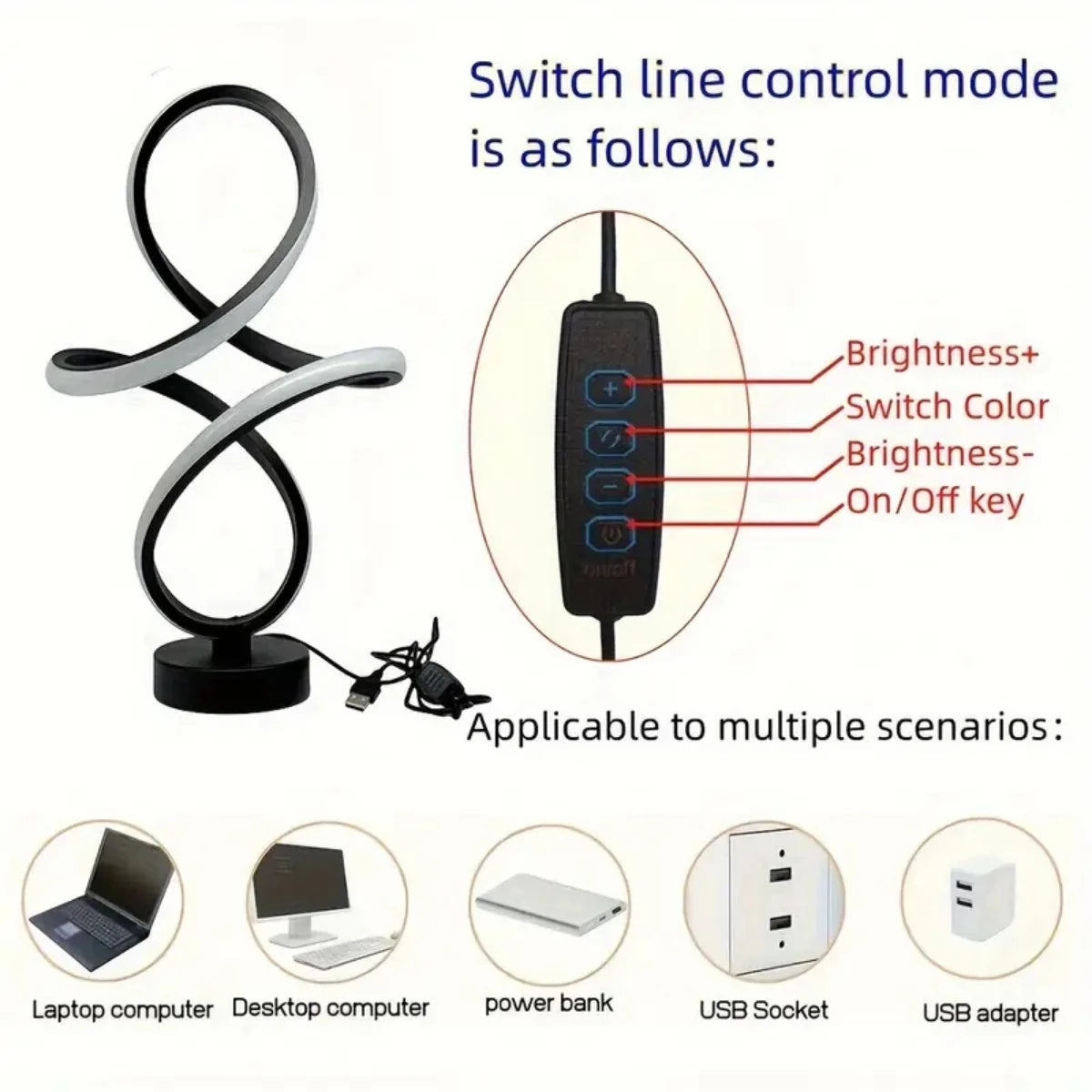 LED table lamp - dimmable bedside reading light, artistic decoration, suitable for bedrooms, study rooms, and living rooms