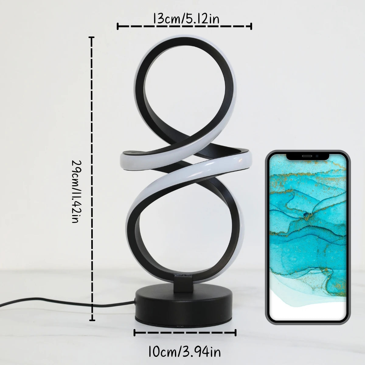LED table lamp - dimmable bedside reading light, artistic decoration, suitable for bedrooms, study rooms, and living rooms