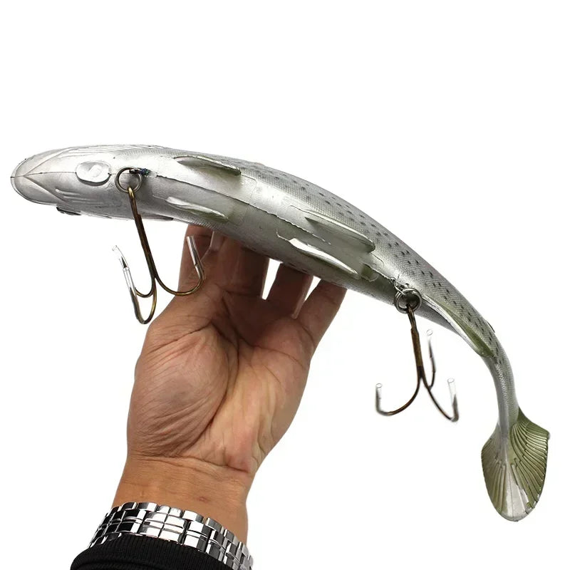 Artificial Wobblers Bait 20/30cm Big Size Sea Fishing Lure Soft Simulate Swimbait Crank Bait for Deep Sea Fish Pike Pesca Tackle