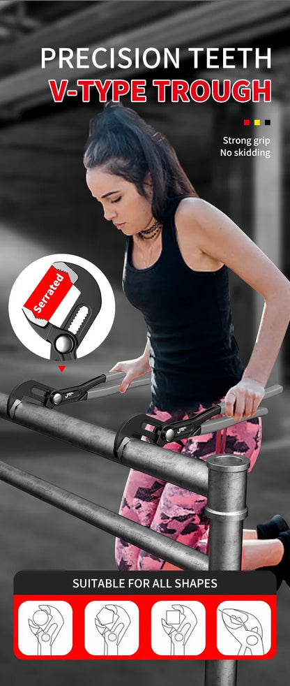 Water Pump Pliers Quick-Release Plumbing Pliers Pipe Wrench Adjustable Water Pipe Clamp Pliers Household Hand Tools Multi-functi