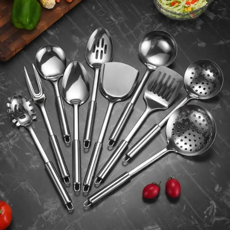 Kitchen Cookware Cooking Utensils Stainless Steel Shovel Soup Spoon Turner Utensils Dinnerware Cooking Tool Kitchen Gadgets