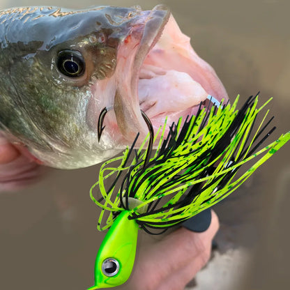 1pcs Bearded Lure Bait 10G 14G Wobblers for Bass Tassel Spinnerbait Metal Sequin Anti Hanging Bottom Biomimetic Fish Bait