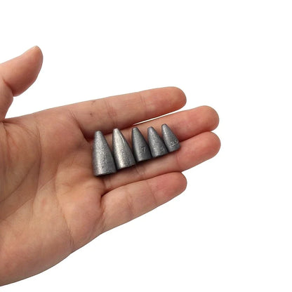 32pcs/box32-Piece Bullet Sinker Set: 3.5g - 14g, Fishing Weights for Bass, Trout, and More