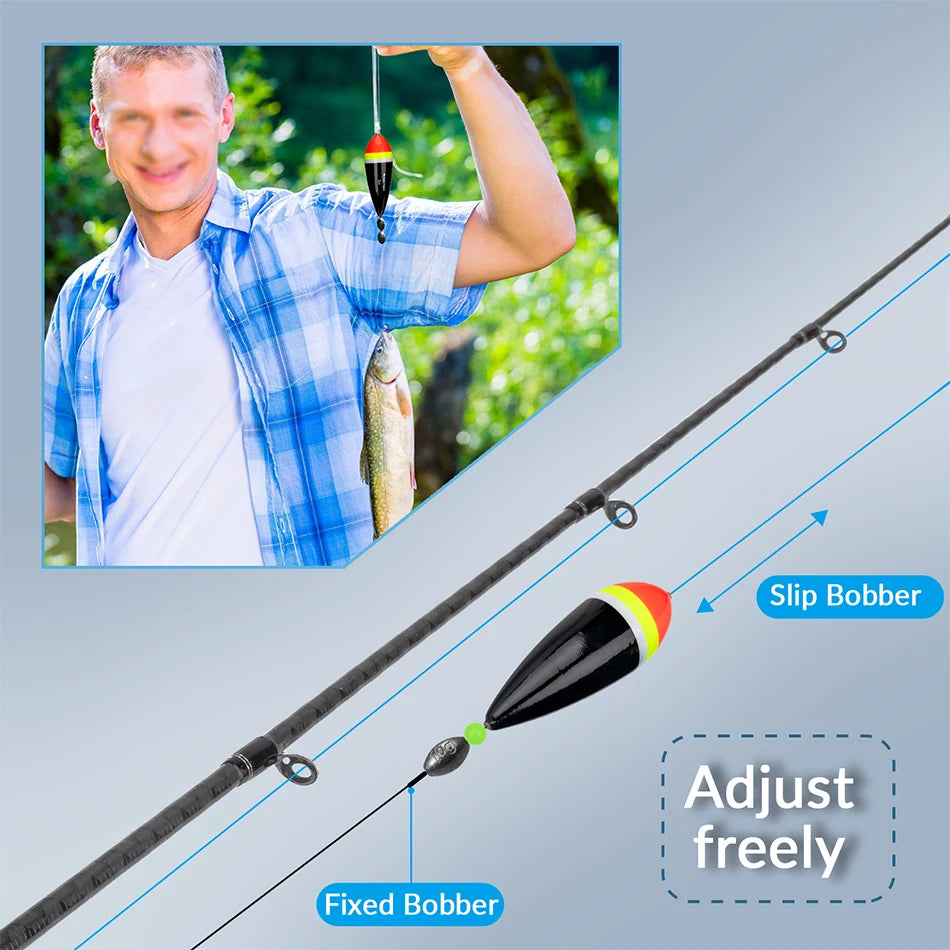 1 piece Fishing Floats Slip Bobber 3in 4in 5in Balsa Wood Fishing Float Buoys Freshwater Floating Bobbers Fishing Tackle