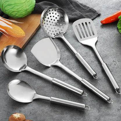 Kitchen Cookware Cooking Utensils Stainless Steel Shovel Soup Spoon Turner Utensils Dinnerware Cooking Tool Kitchen Gadgets