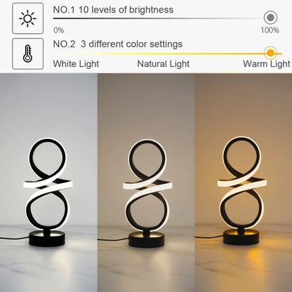 LED table lamp - dimmable bedside reading light, artistic decoration, suitable for bedrooms, study rooms, and living rooms