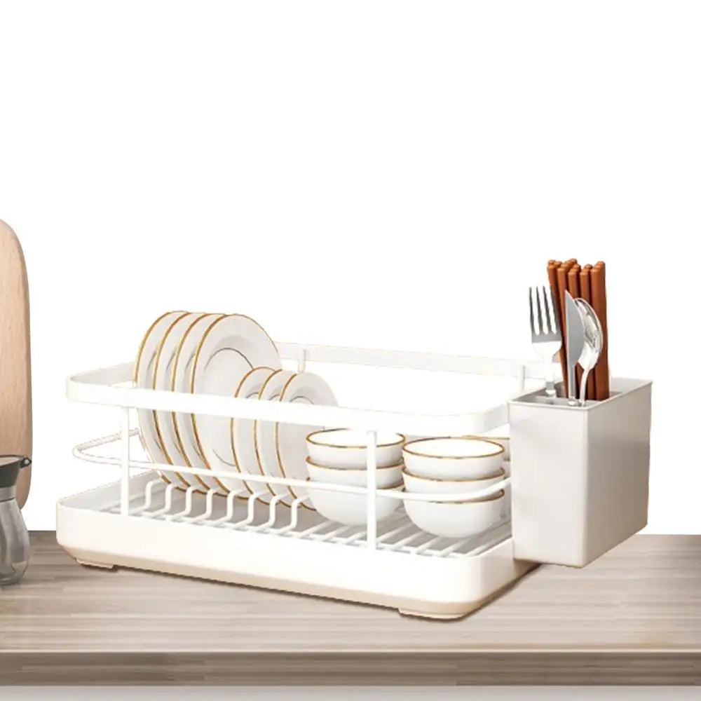 Kitchen Drying Rack Kitchen Dish Storage Rack Countertop Drain Rack  With Utensil Holder Drying Dish Rack Kitchen Supplies