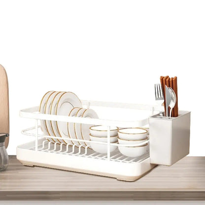Kitchen Drying Rack Kitchen Dish Storage Rack Countertop Drain Rack  With Utensil Holder Drying Dish Rack Kitchen Supplies