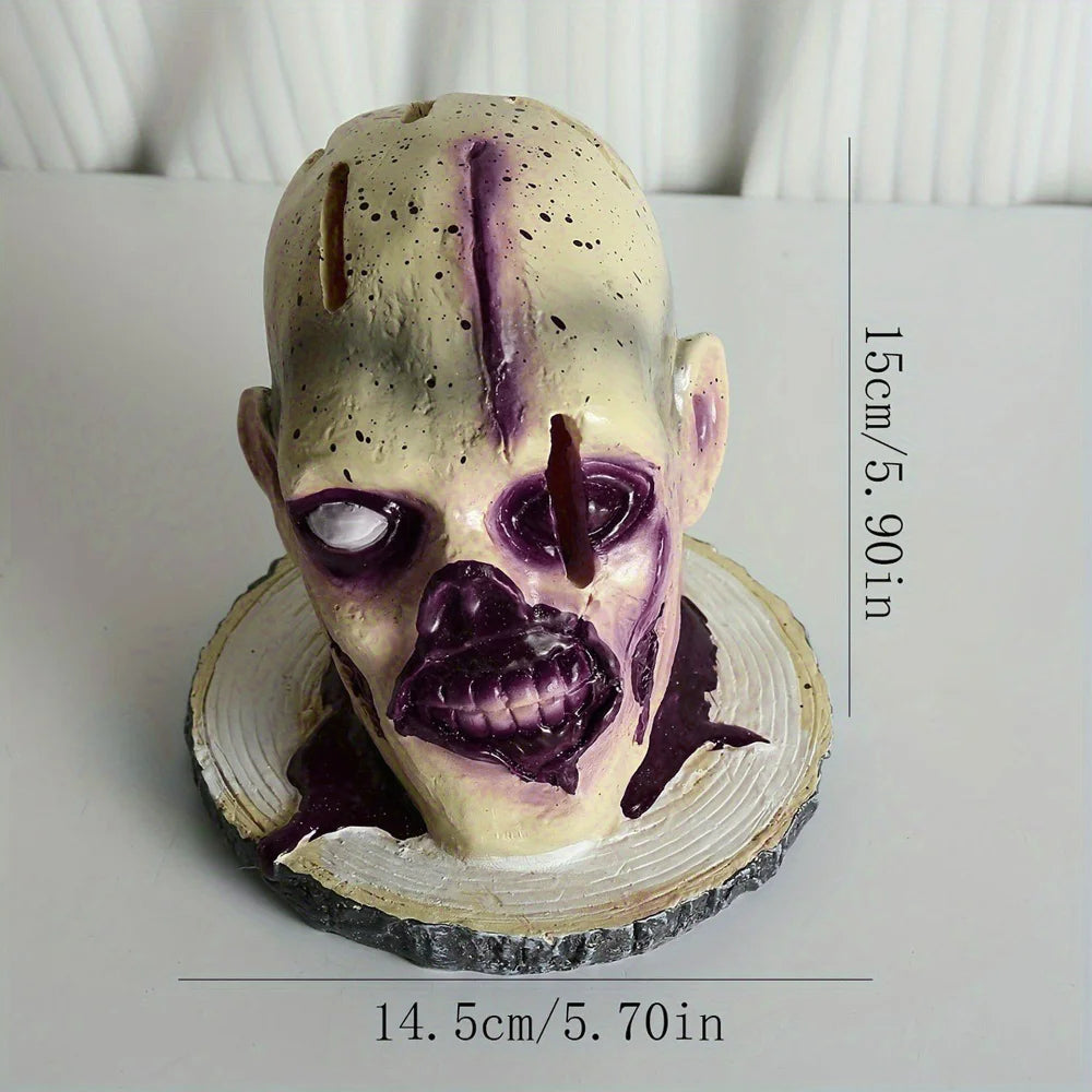 Kitchen Knives Holder Skull Skeleton Knives Stand Scary Party Storage Rack Decor Horror Head Organizers Rack Kitchen Accessories