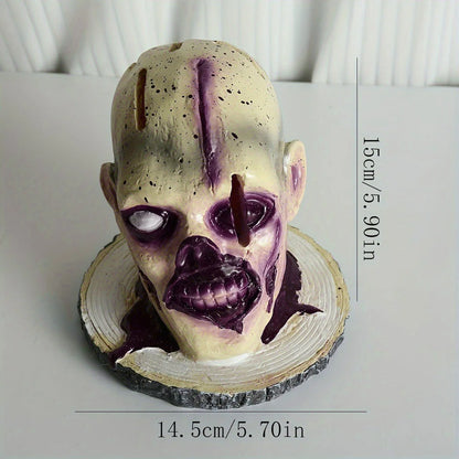 Kitchen Knives Holder Skull Skeleton Knives Stand Scary Party Storage Rack Decor Horror Head Organizers Rack Kitchen Accessories