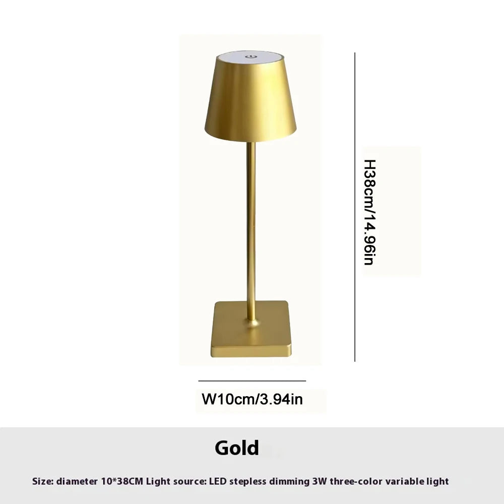Modern LED Table Lamp Touch Tricolour For Living Room Bedroom Study Room Restaurant Hotel Desktop Decorative Lighting Fixtures